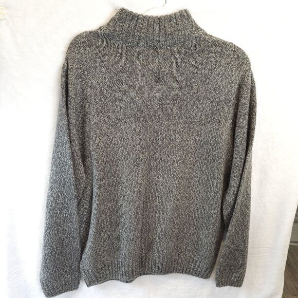 David Taylor Collection Men's L grey marl sweater Cross over v neck soft EUC - Picture 6 of 7